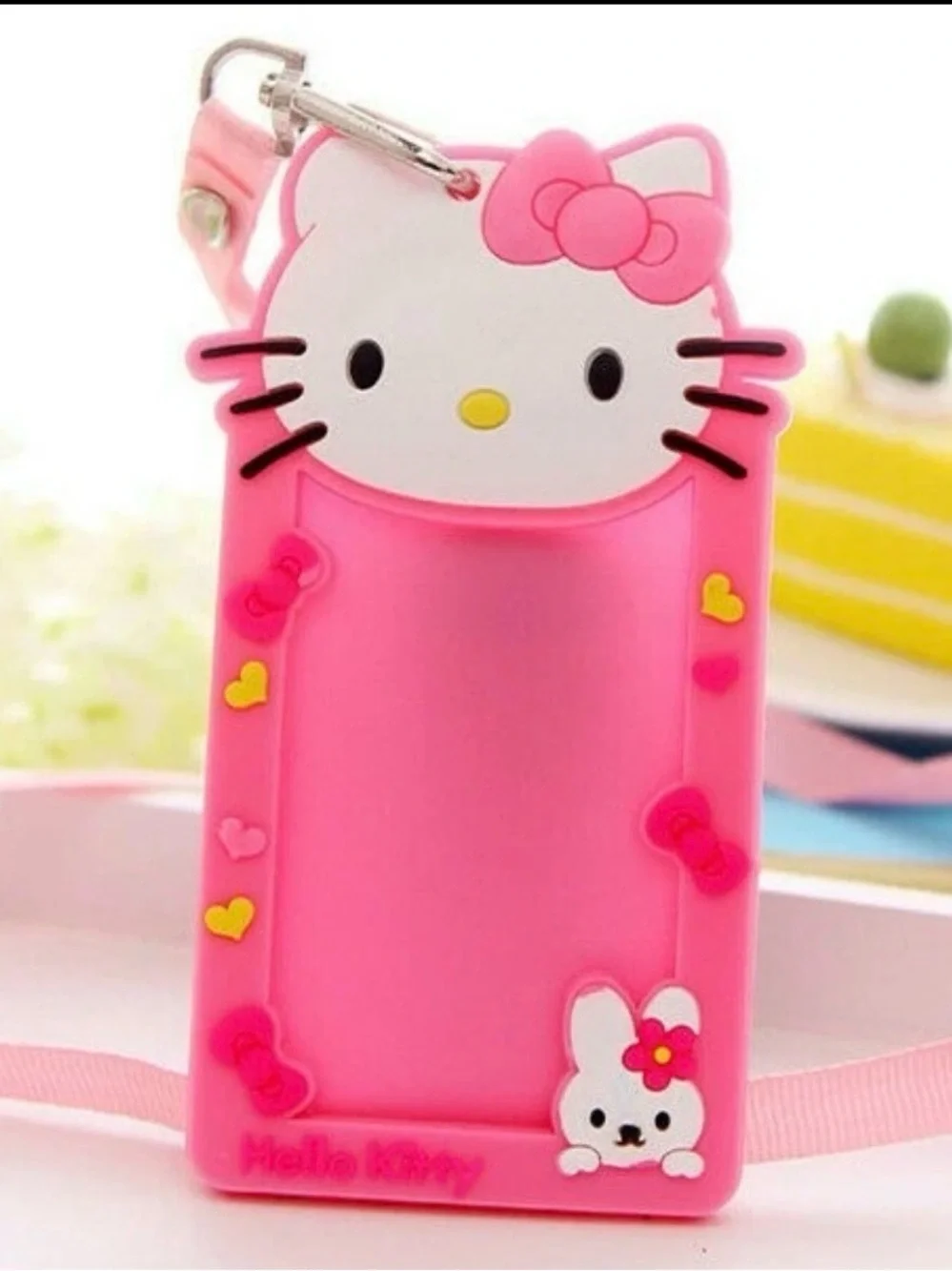 Cute silicone character Card Holder with Lanyard